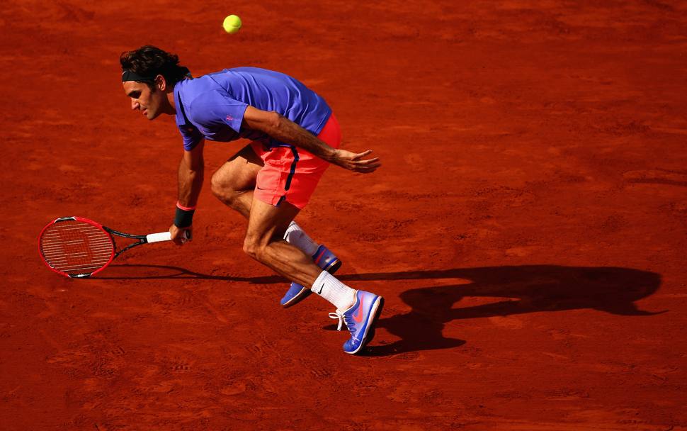 Federer nel singolo contro lo svizzero Wawrika (Getty Images)